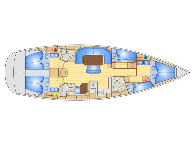 Bavaria 50 Cruiser, Stern cabin